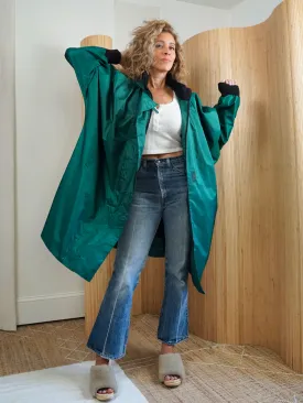 80's Emerald Green Slouchy Parka Coat