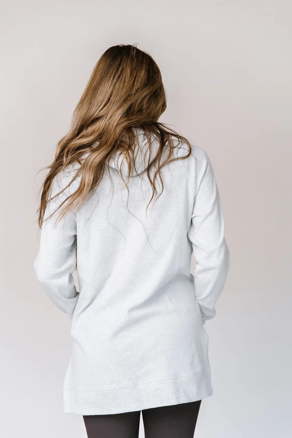 Ampersand White Mist Hooded Tunic Sweatshirt