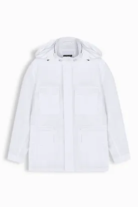 Arctic White Linen Parka