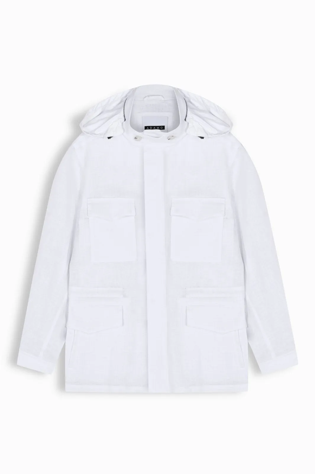 Arctic White Linen Parka