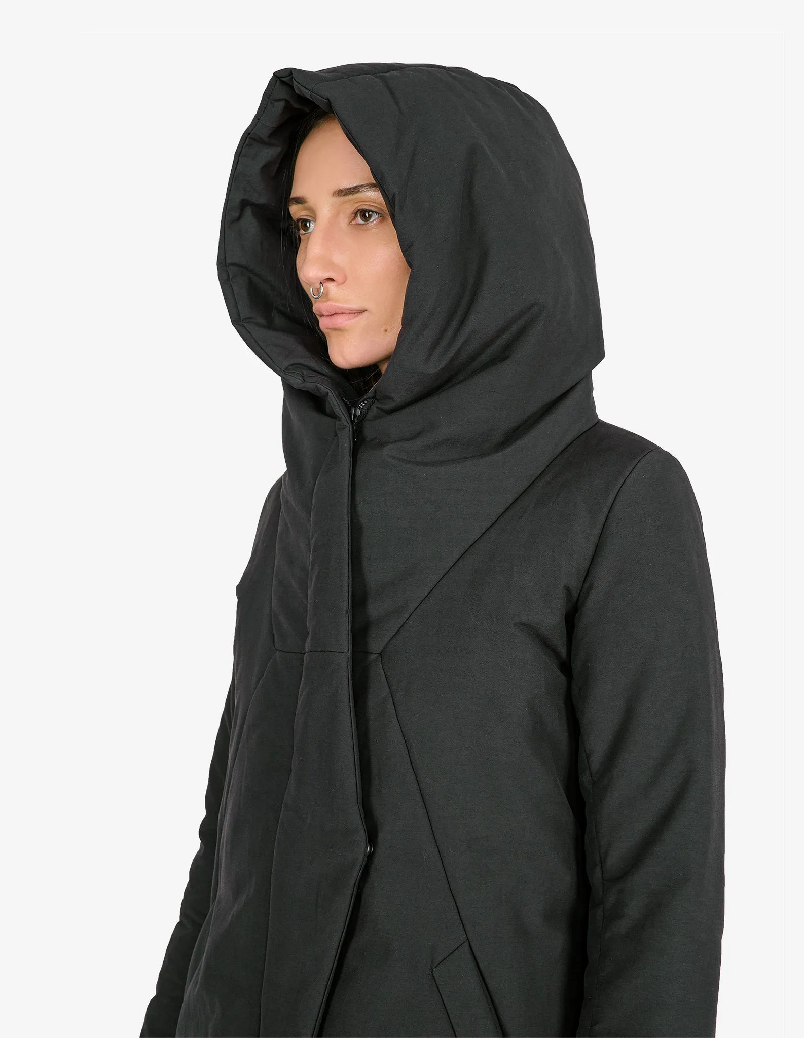 Asymmetric Hooded Parka