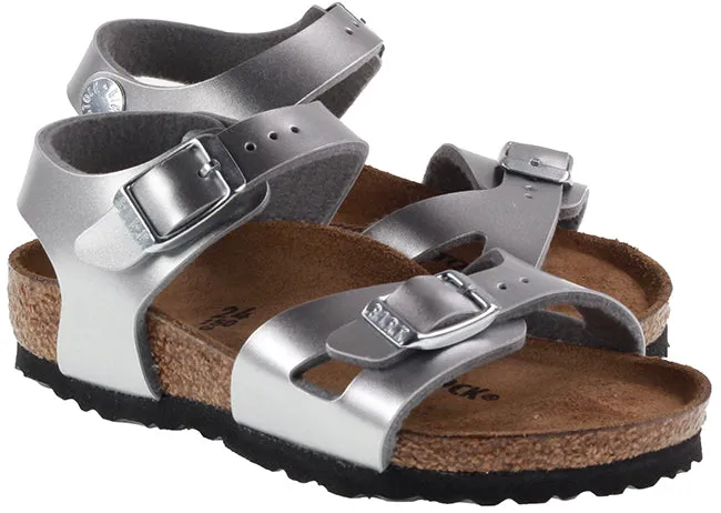 Birkenstock Kids Rio BF Electric Metallic Silver