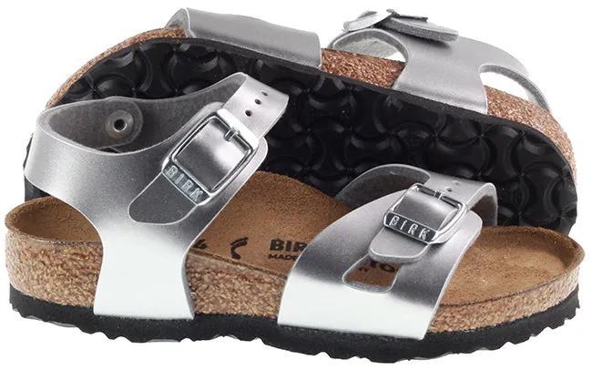 Birkenstock Kids Rio BF Electric Metallic Silver