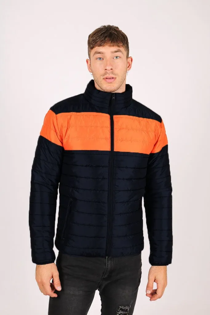 Black & Orange Puffer Jacket