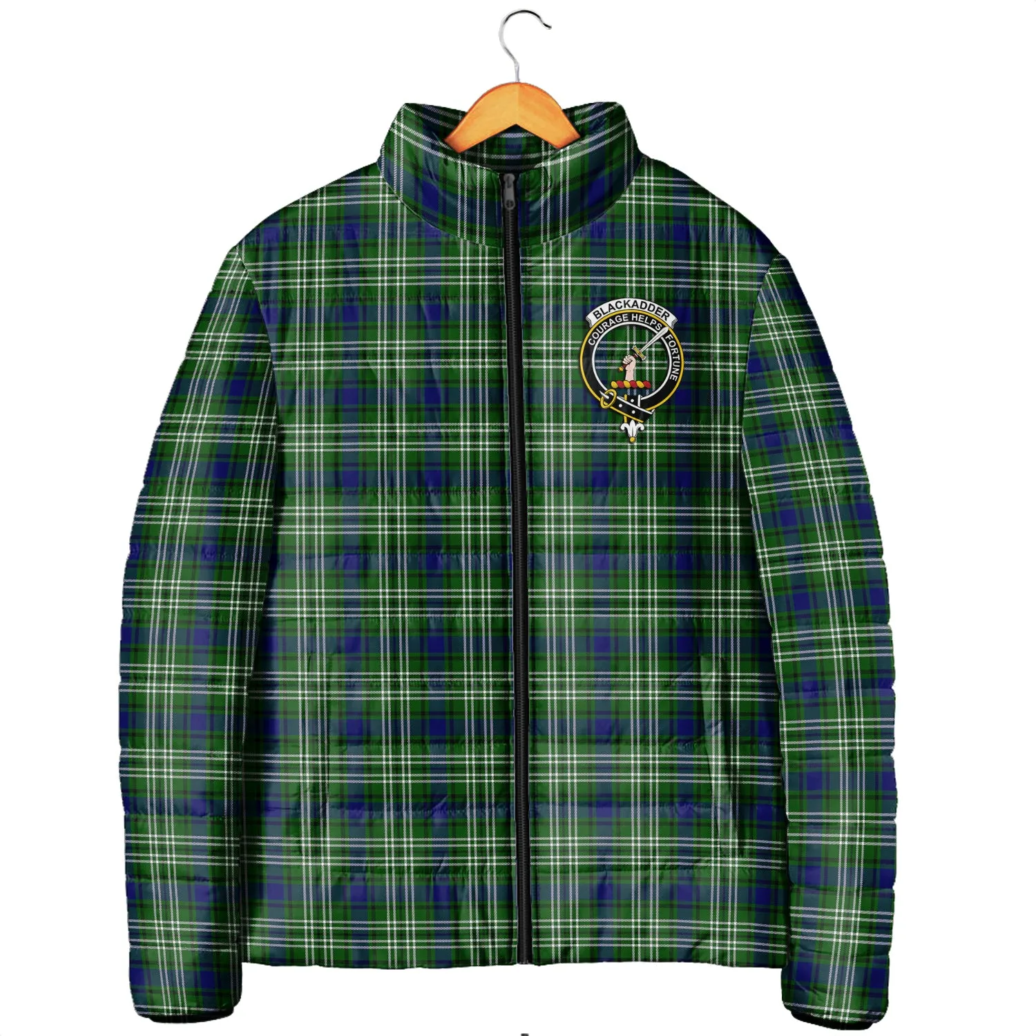 Blackadder Tartan Padded Jacket with Family Crest