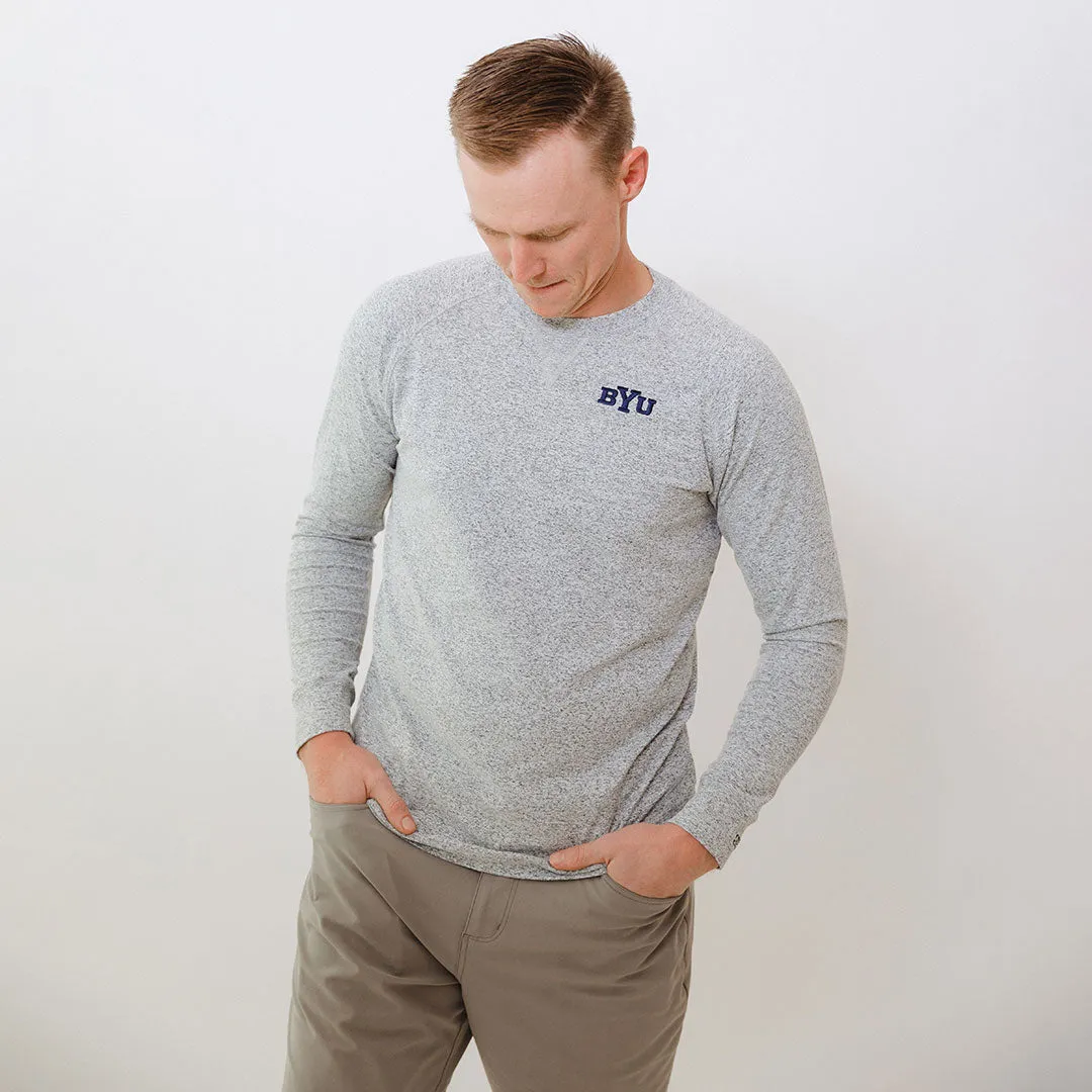 BYU Men's Campus Crew, Heather Grey