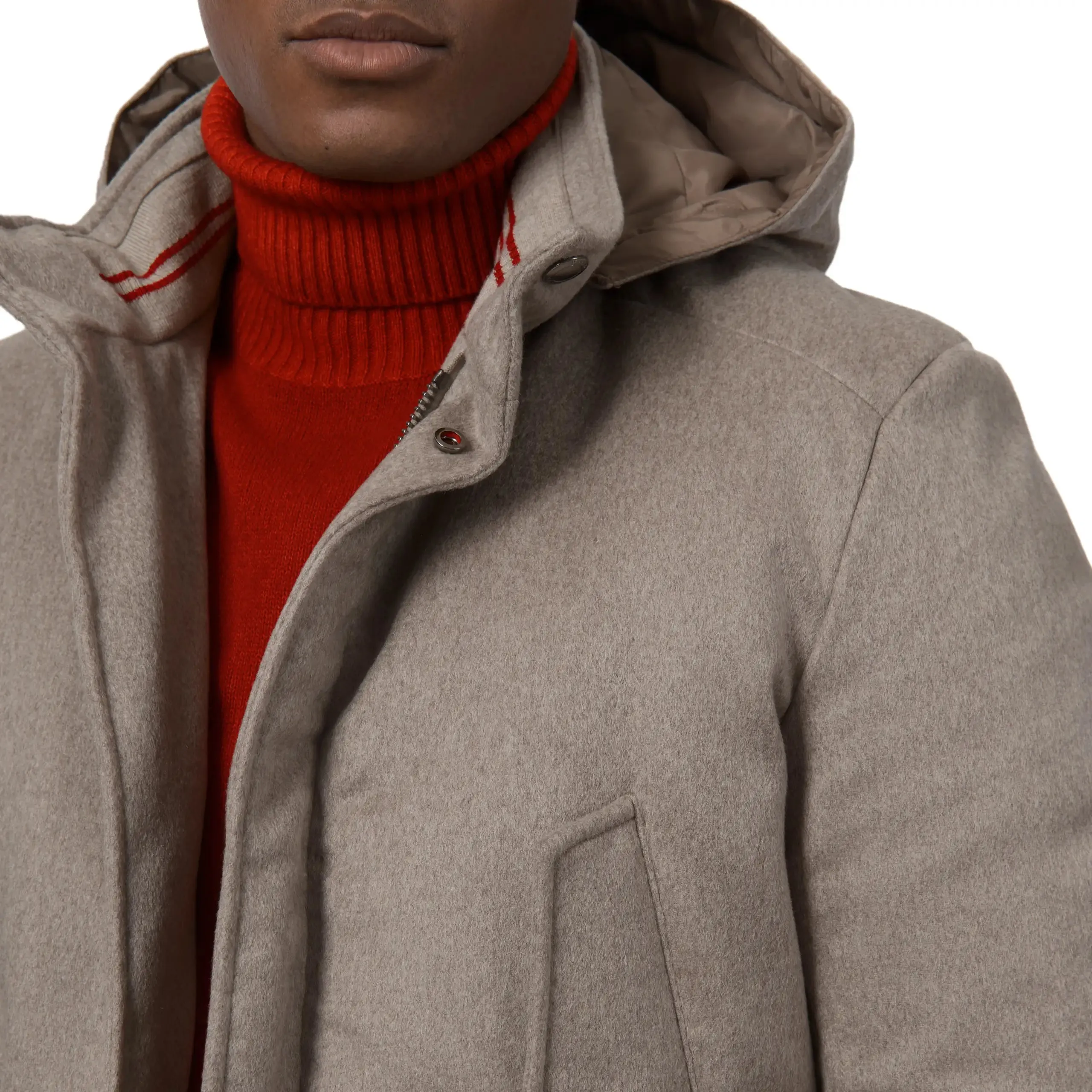 Cashmere Hooded Down Parka