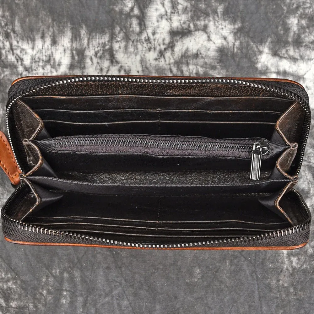 ChicLeather Zipper Long Wallet: Fashionable and Durable