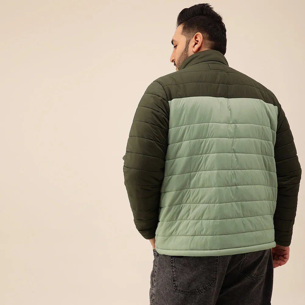 Colourblock Full Sleeves Puffer Jacket