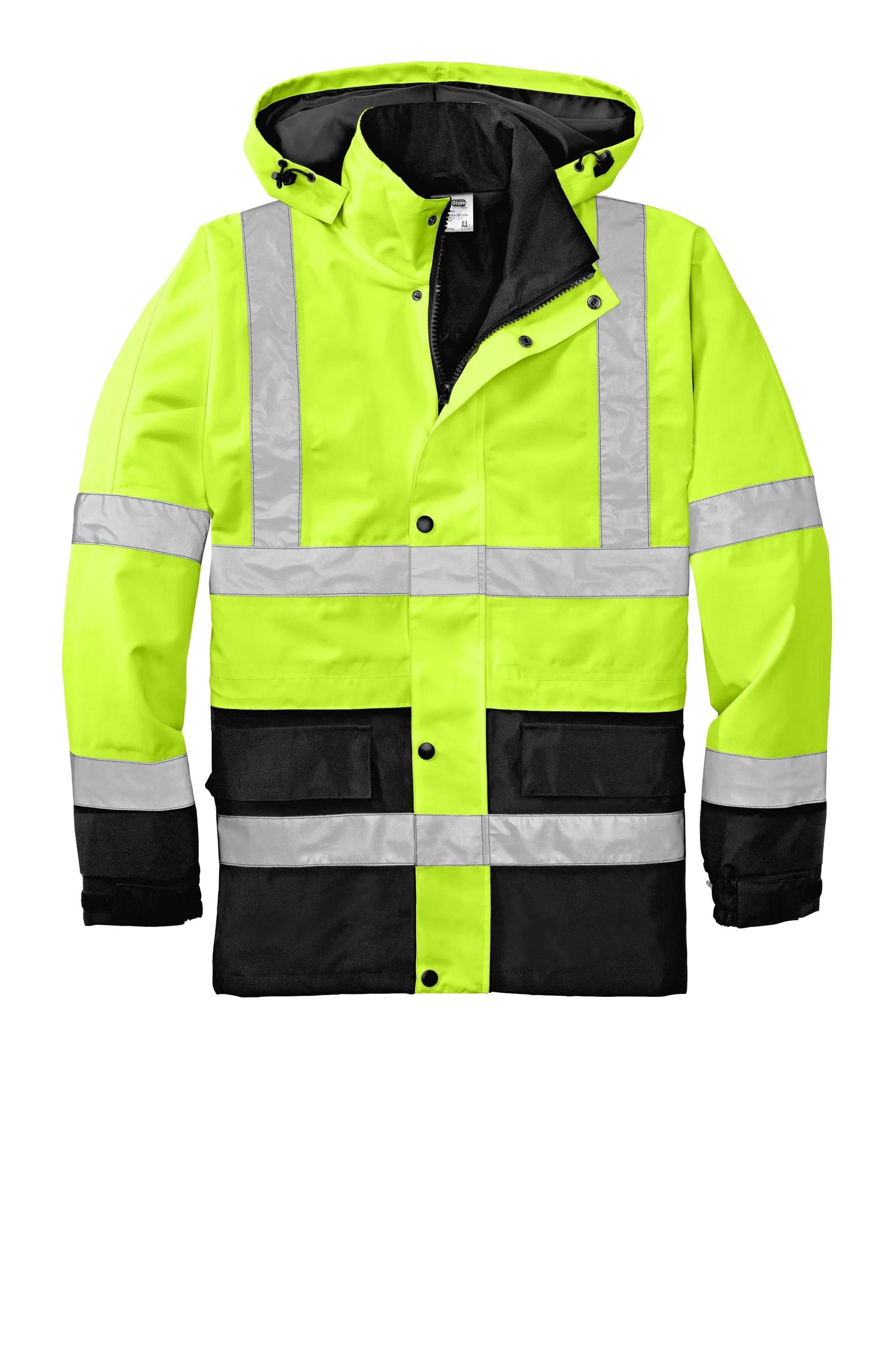 CornerStone® - ANSI 107 Class 3 Waterproof Parka - Safety Yellow / Black