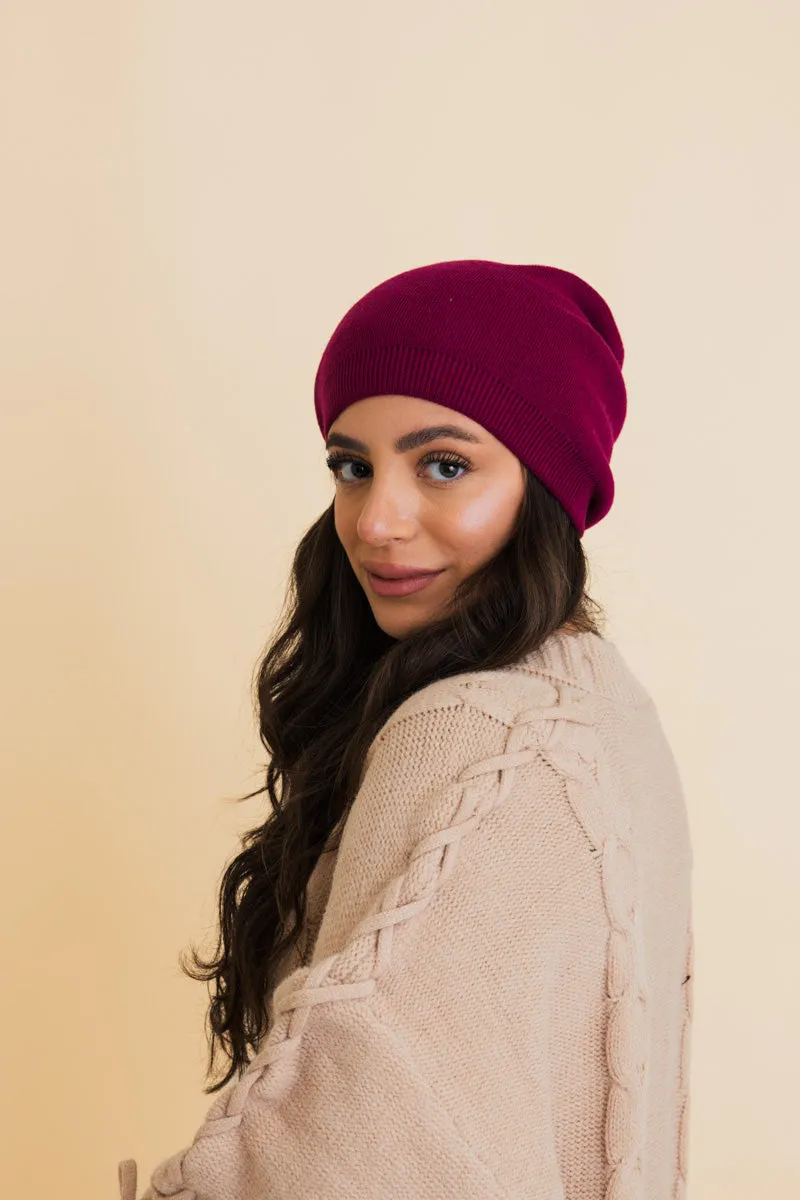 Cozy Up Trendy Chunky Knit Slouch Beanie