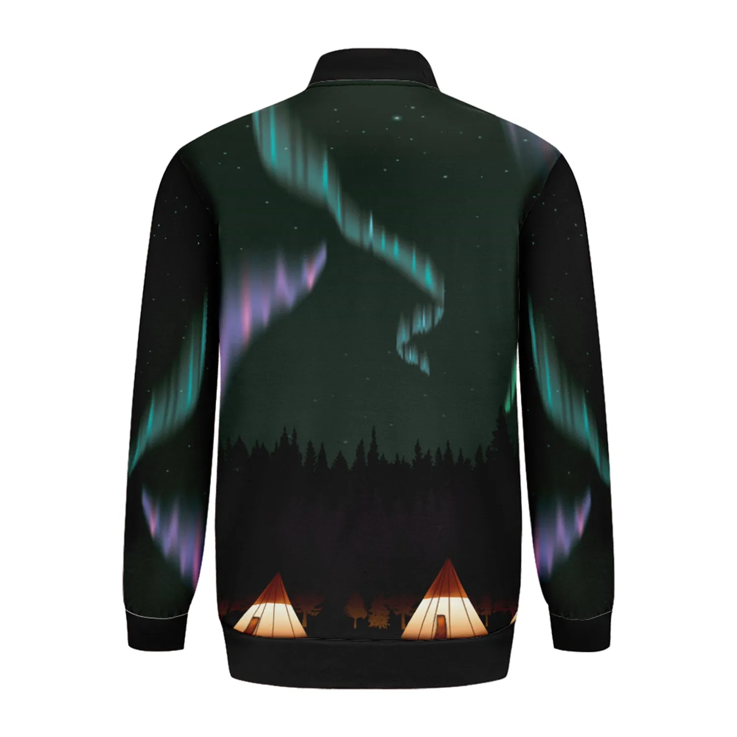 Dancing Skies Zippered Collared Lightweight Jacket