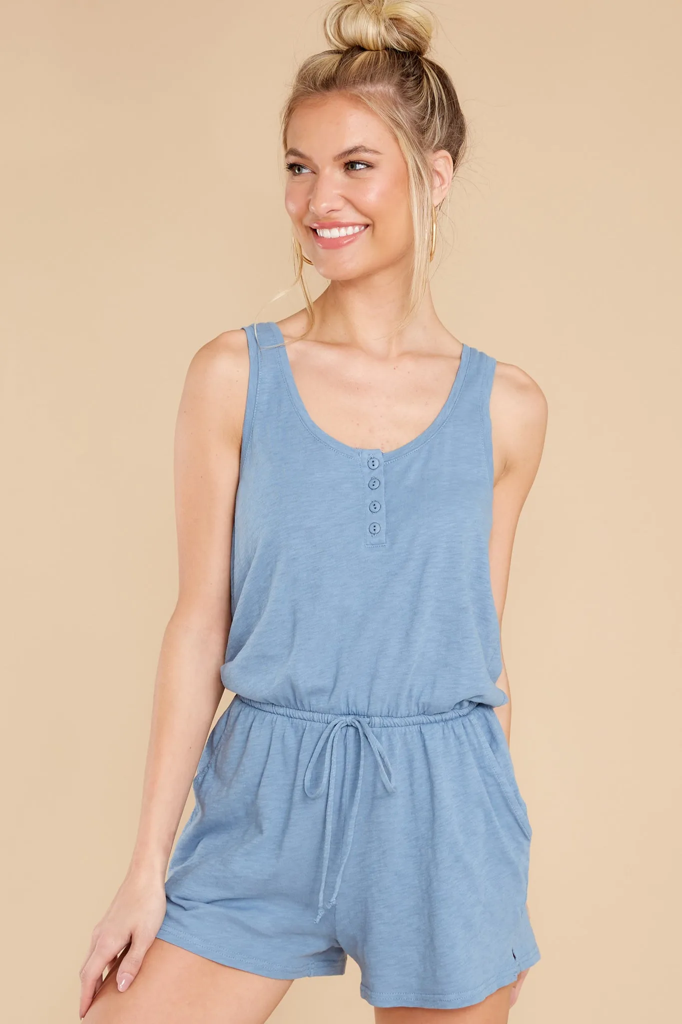 Demi Ocean Slub Romper