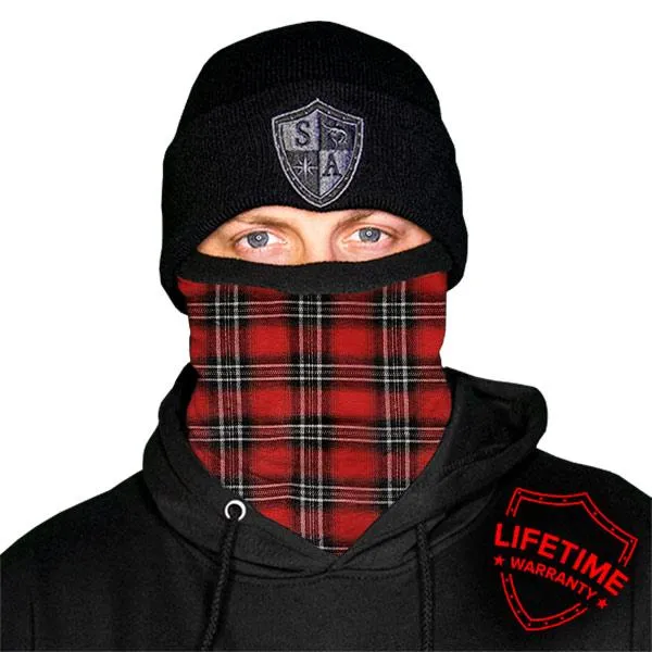 Frost Tech  | Flannel Red Fleece Lined Face Shield Â®