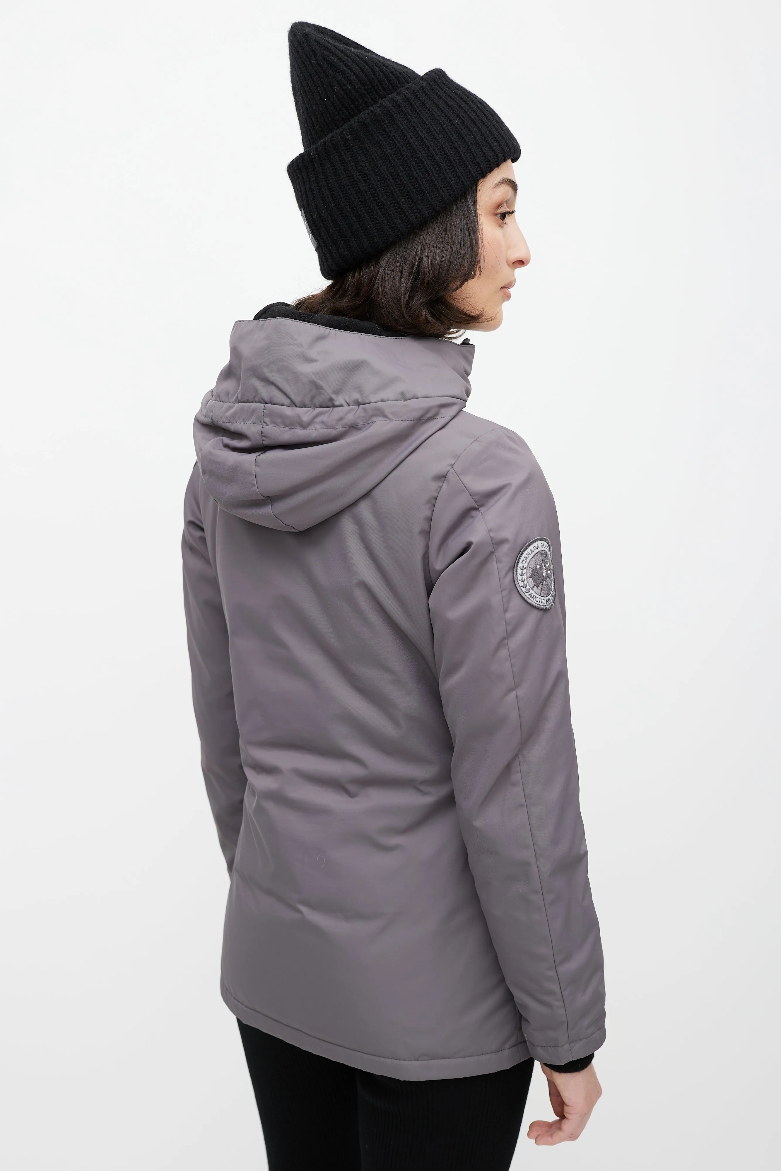 Grey Down Hooded Jacket