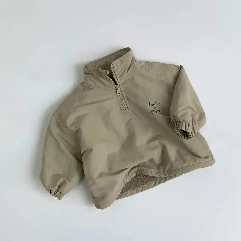 Half-Zip Fleece-Lined Jacket