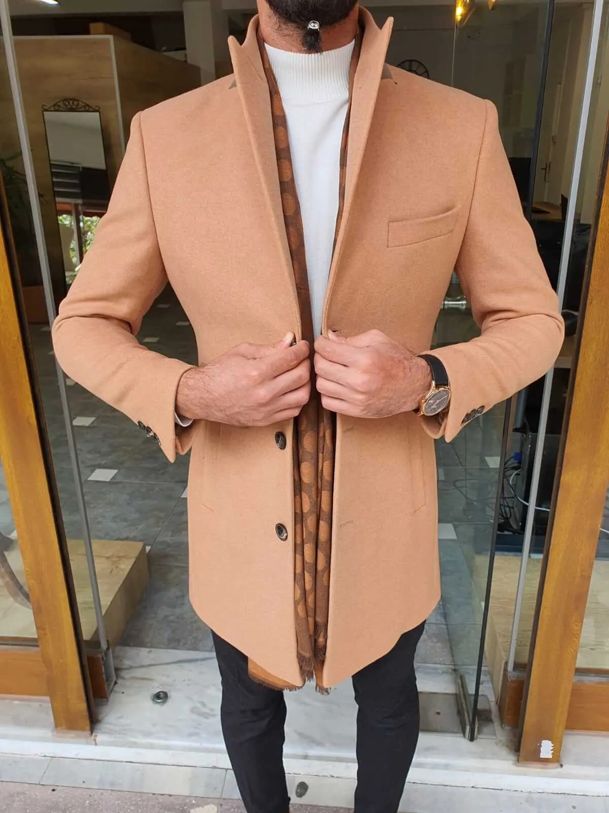 HolloMen Dustin Beige Coat