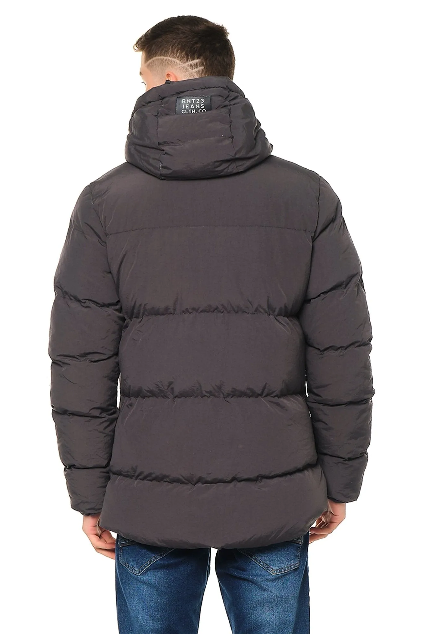 Hooded Padded Coat - Anthracite