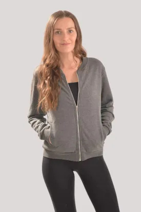 Jersey Zip Front Sweatshirt