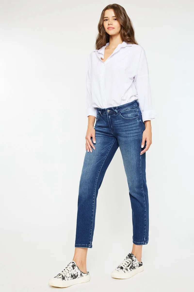 Julie Mid Rise Slim Straight