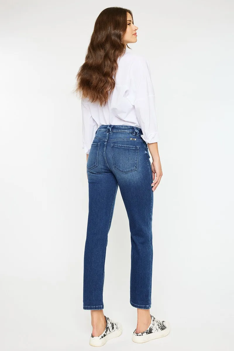 Julie Mid Rise Slim Straight