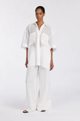 KAI WHITE RAMIE RESORT SHIRT