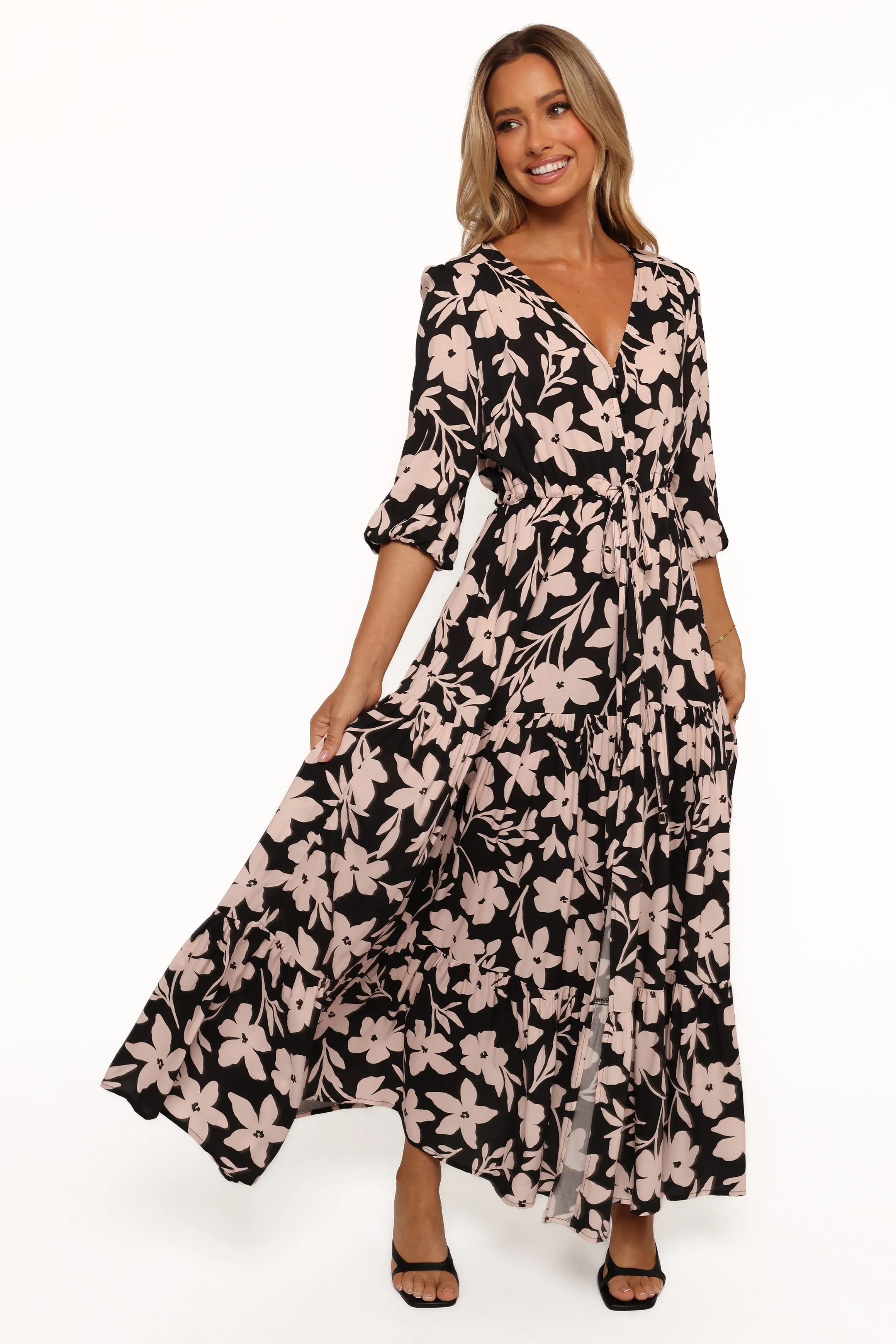 Kelda Dress - Black Augusta Print