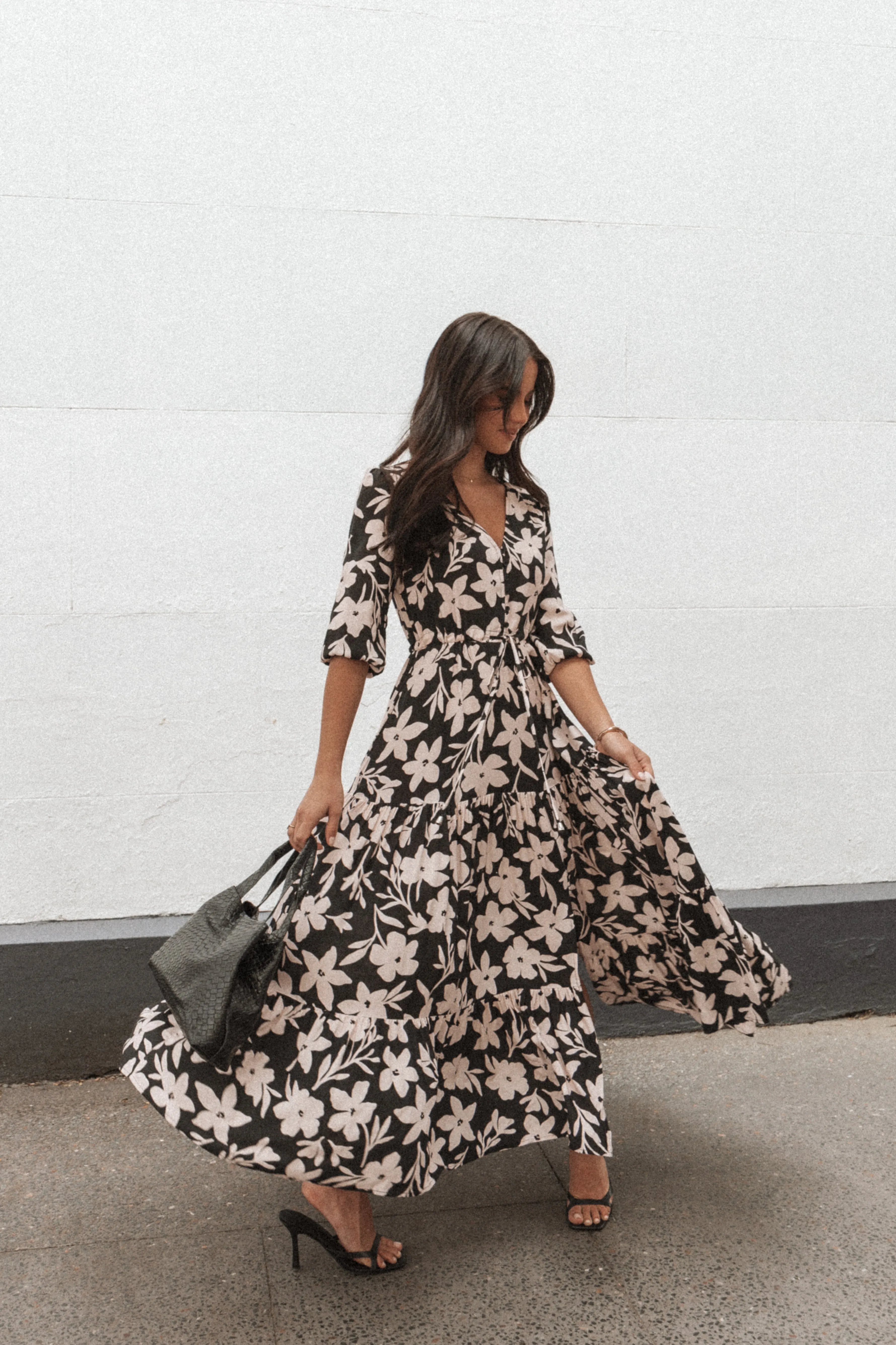 Kelda Dress - Black Augusta Print