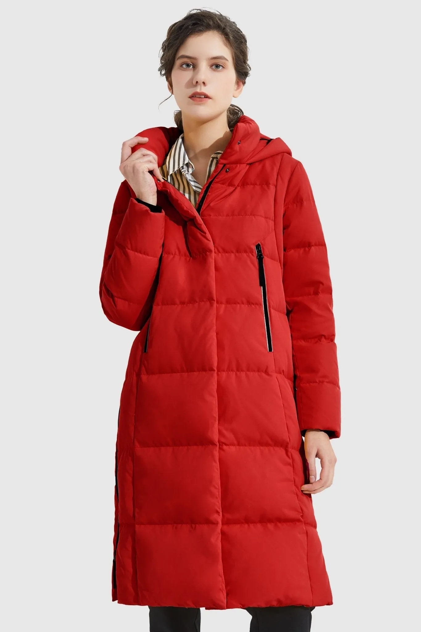 Knee Length Thickened Down Jacket