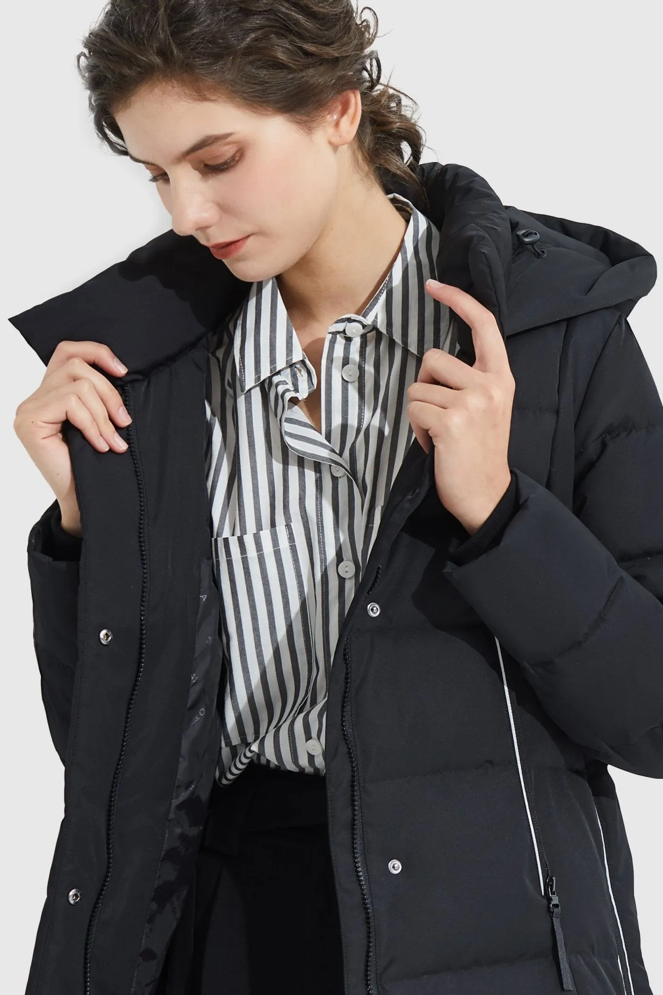 Knee Length Thickened Down Jacket