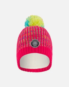 Knit Hat Pink And Multicolor by Deux par Deux