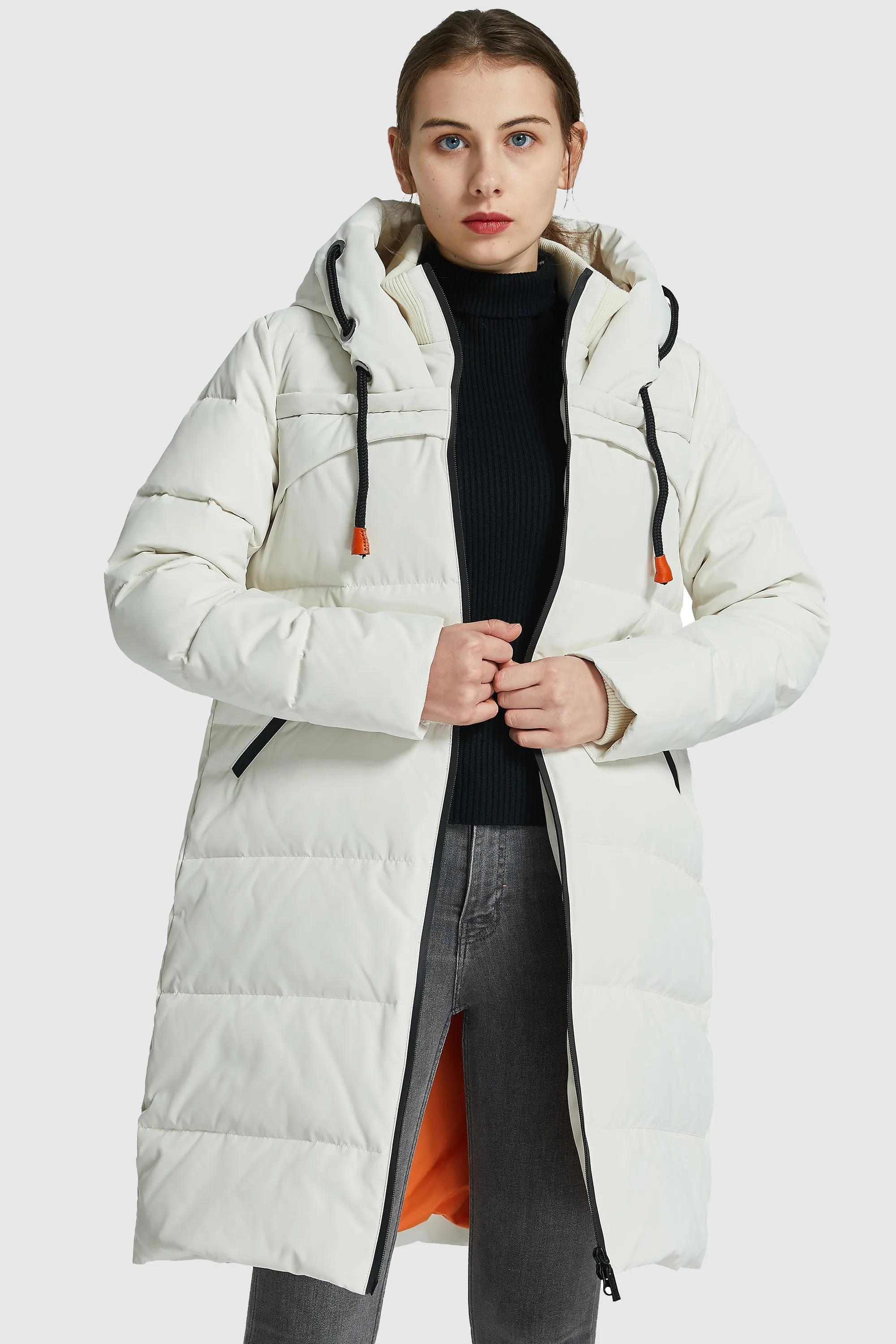 Long Thickened Hooded Down Jacket