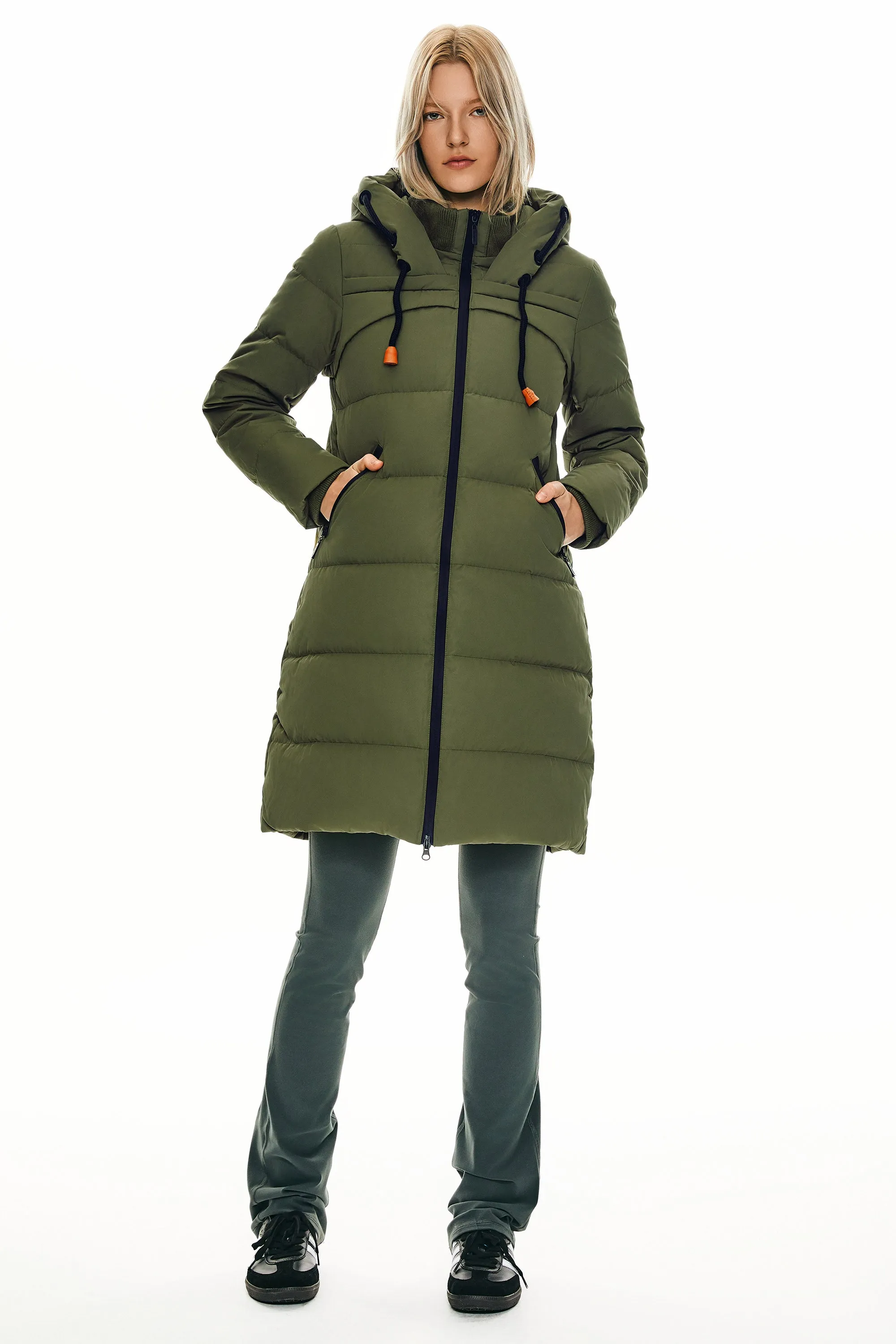 Long Thickened Hooded Down Jacket