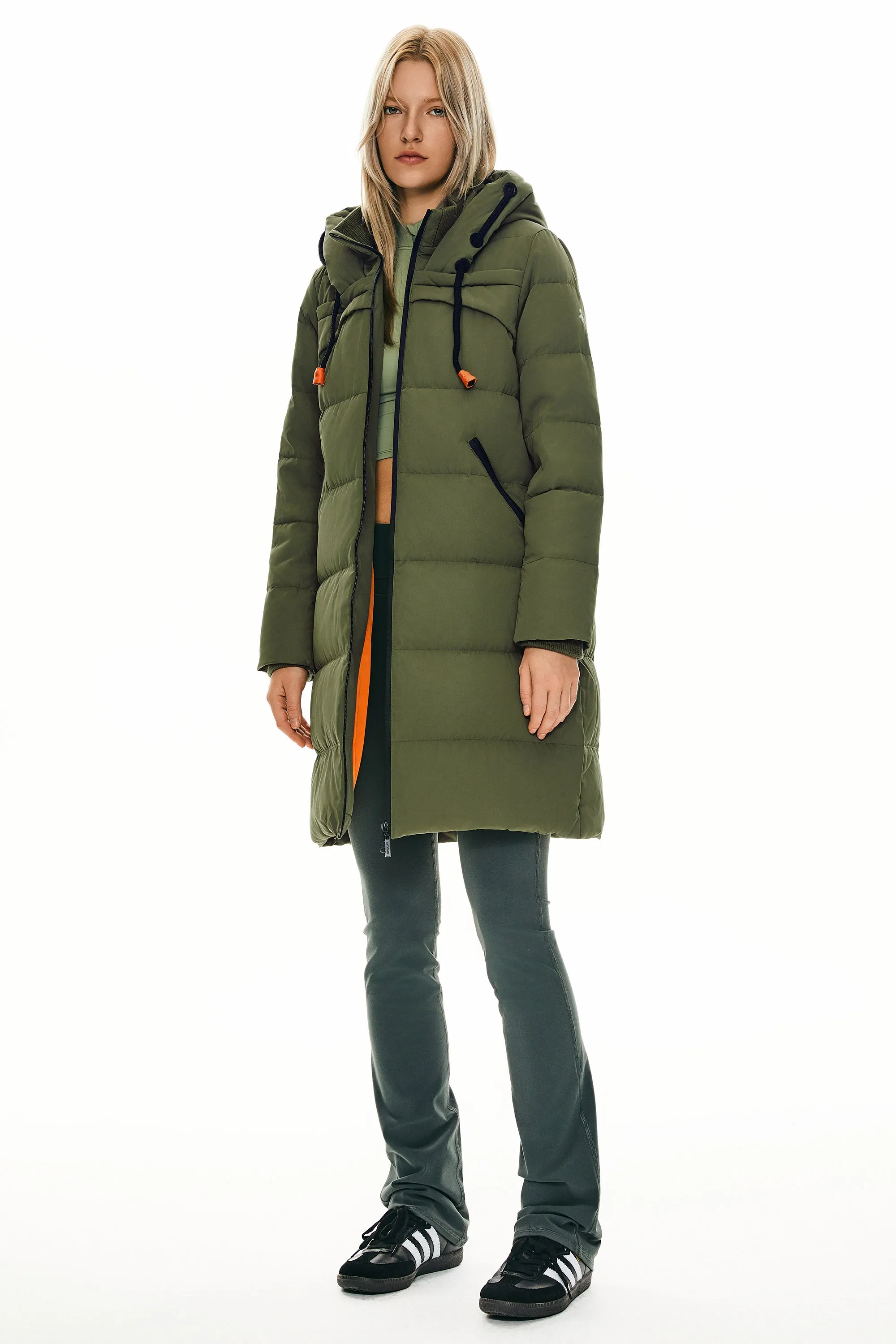 Long Thickened Hooded Down Jacket