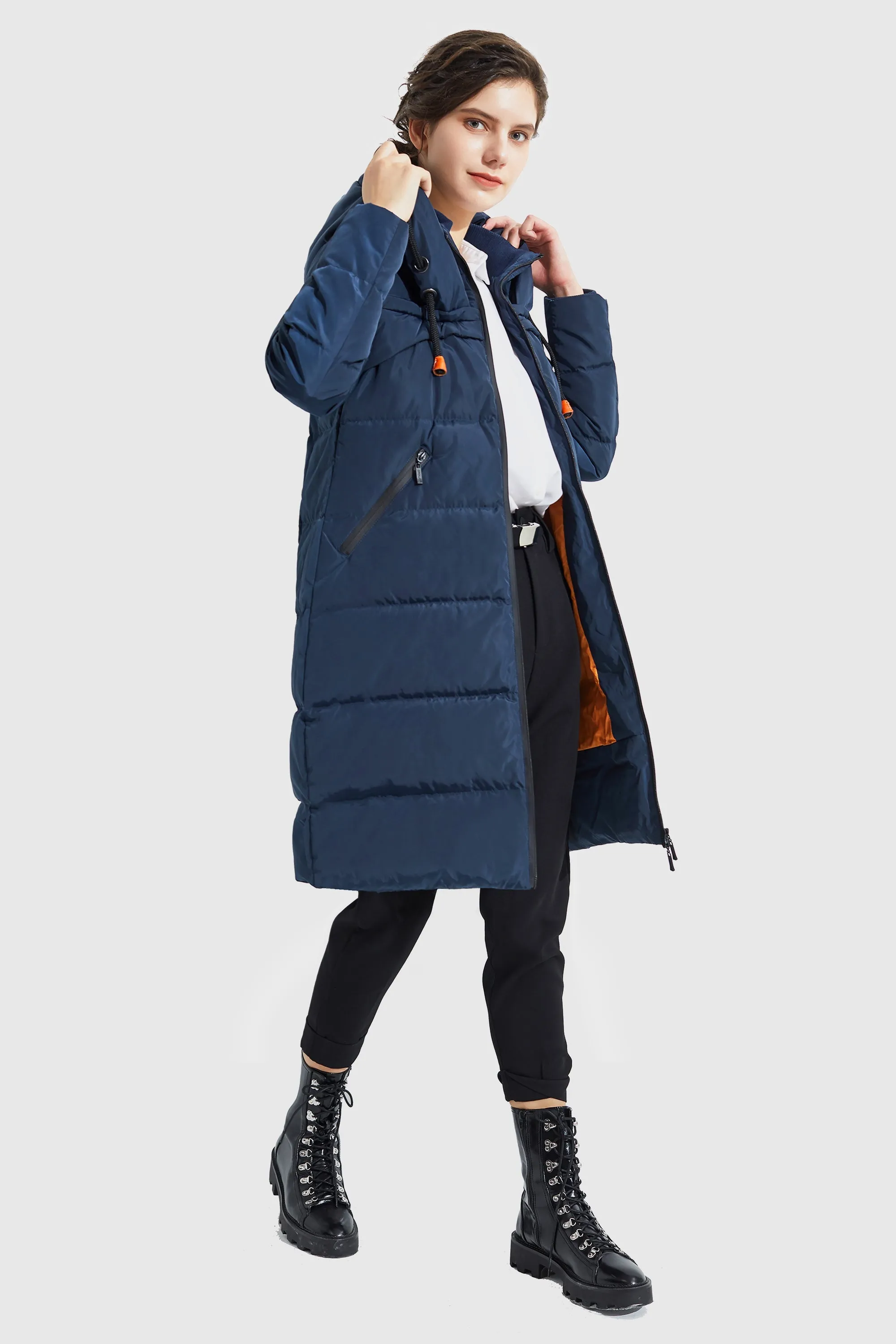 Long Thickened Hooded Down Jacket