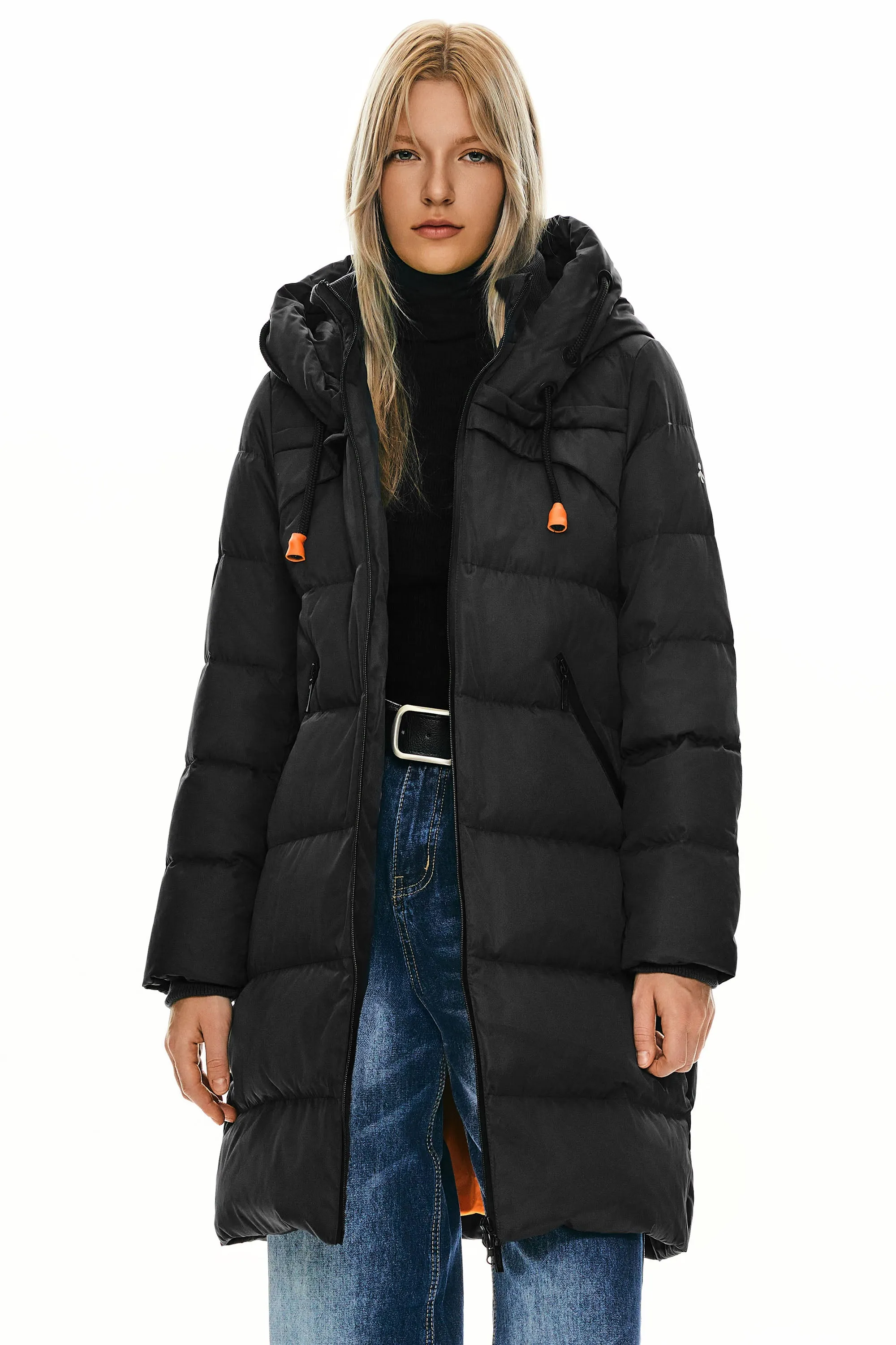 Long Thickened Hooded Down Jacket