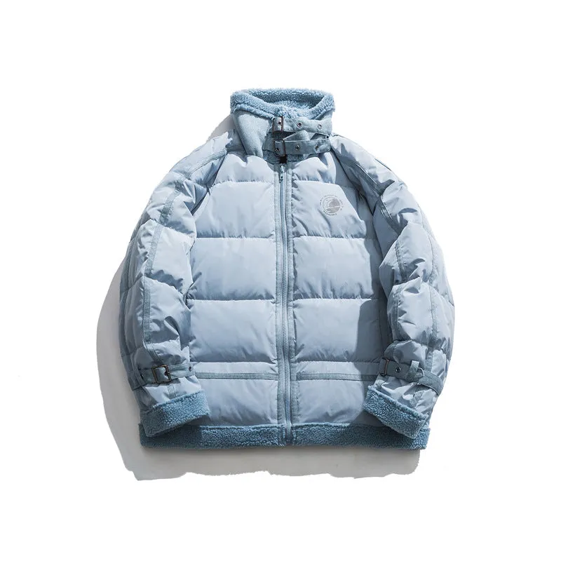 Loose and thick cotton-padded jacket to keep warm