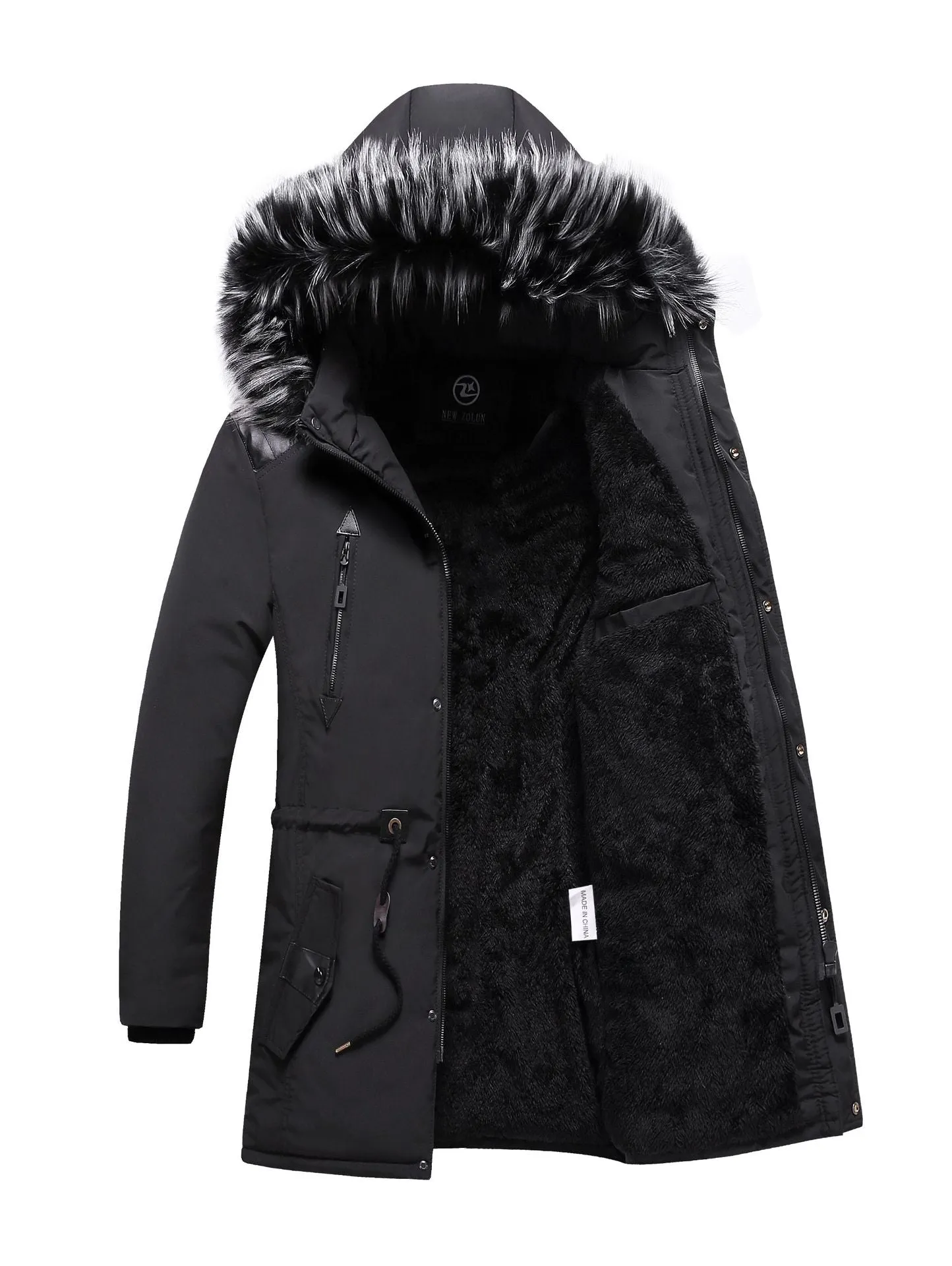 Men Thick Parka Coat Winter Warm Hooded