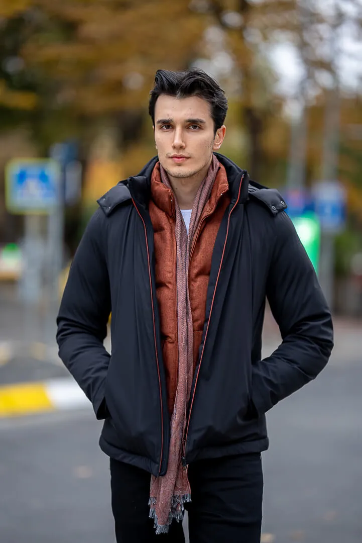 Men's Black Waterproof Jacket.