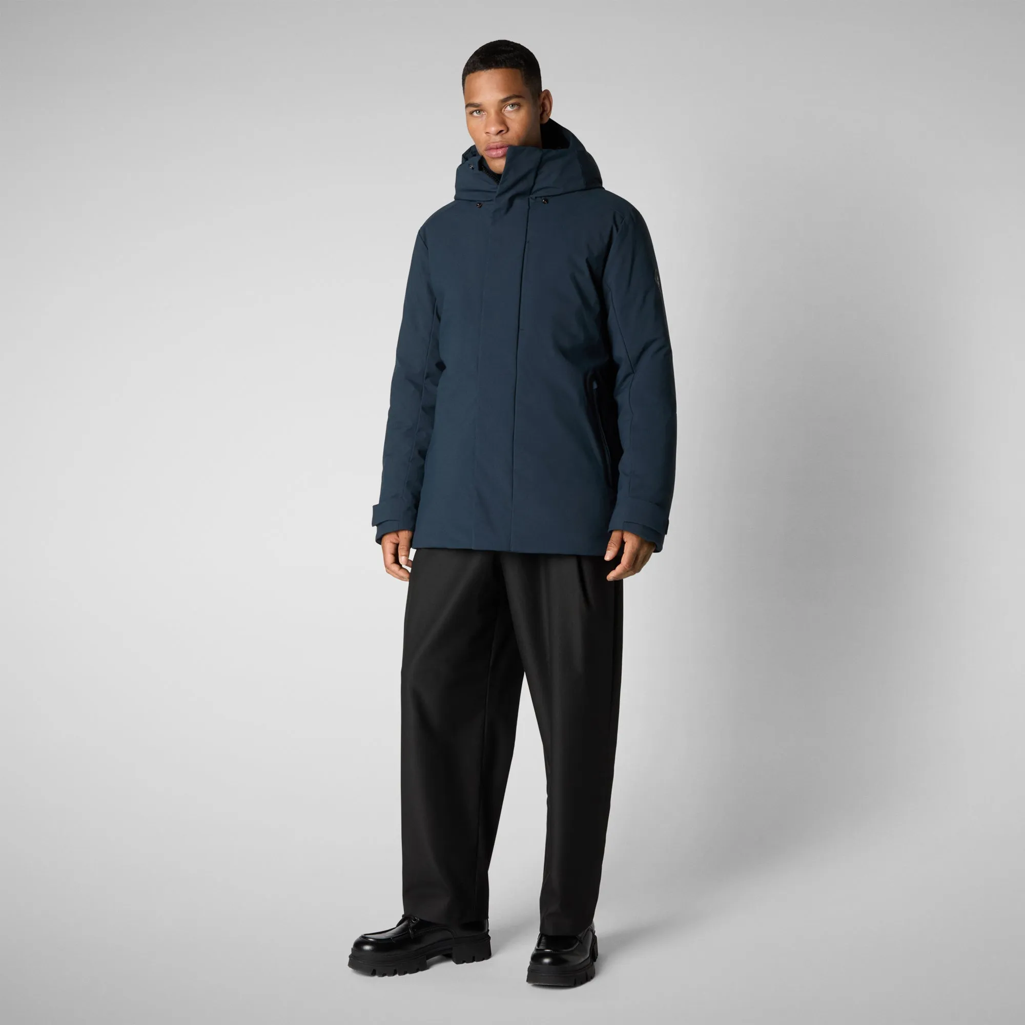 Men's  hooded parka Wilder in blue black