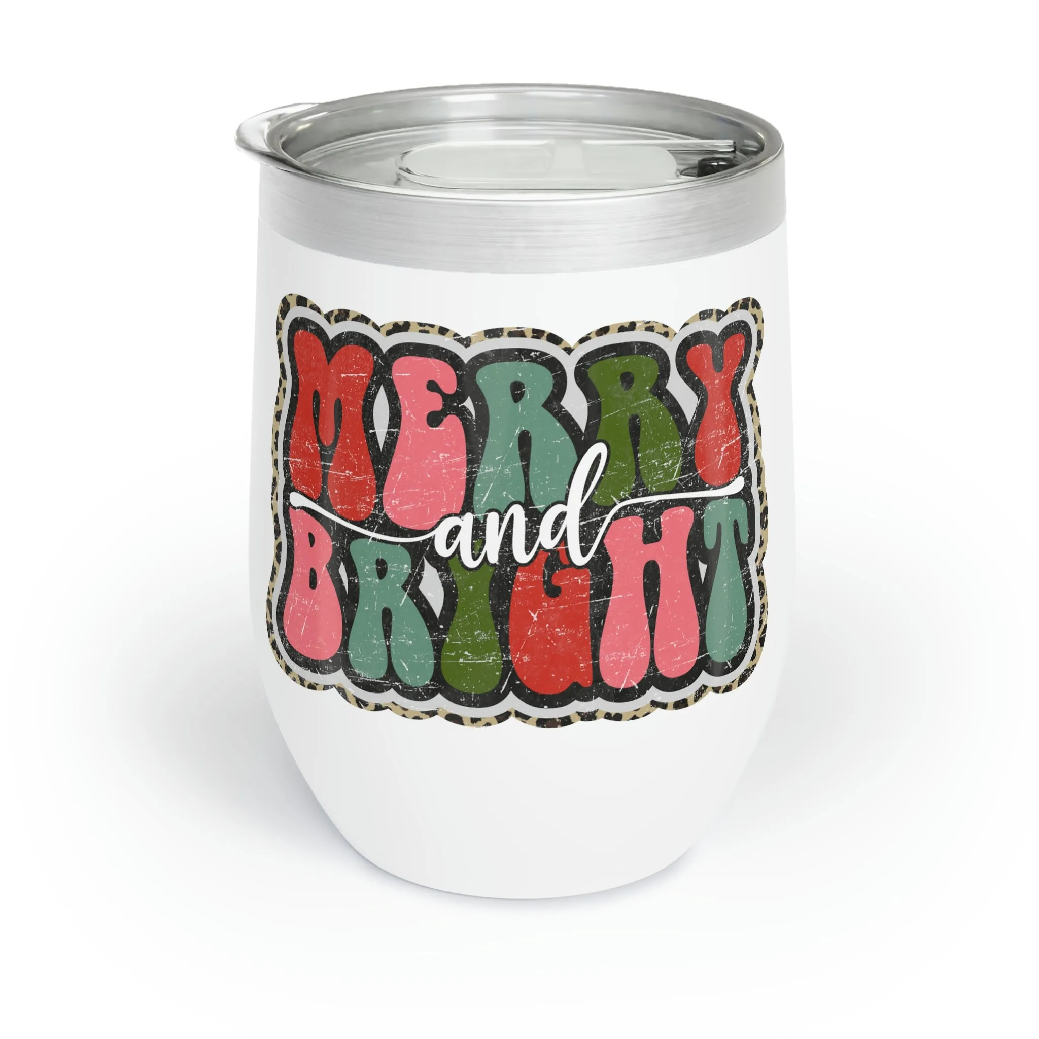 Merry & Bright Leopard Chill Wine Tumbler