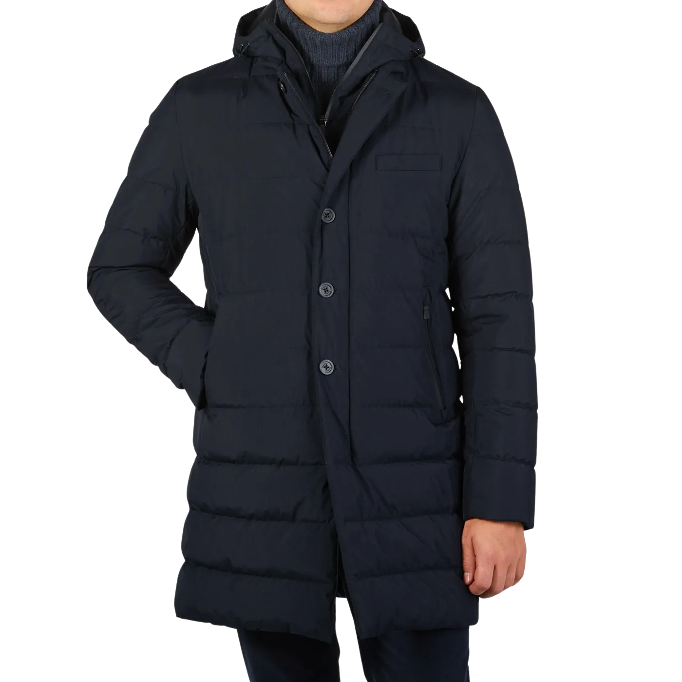 Navy Blue Nylon Gore-Tex Legend Coat