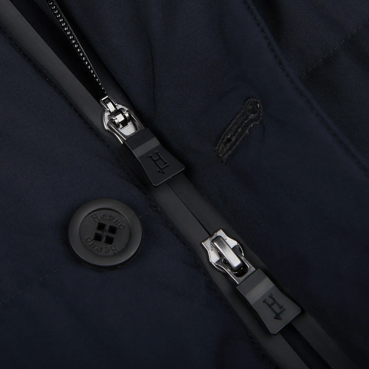 Navy Blue Nylon Gore-Tex Legend Coat