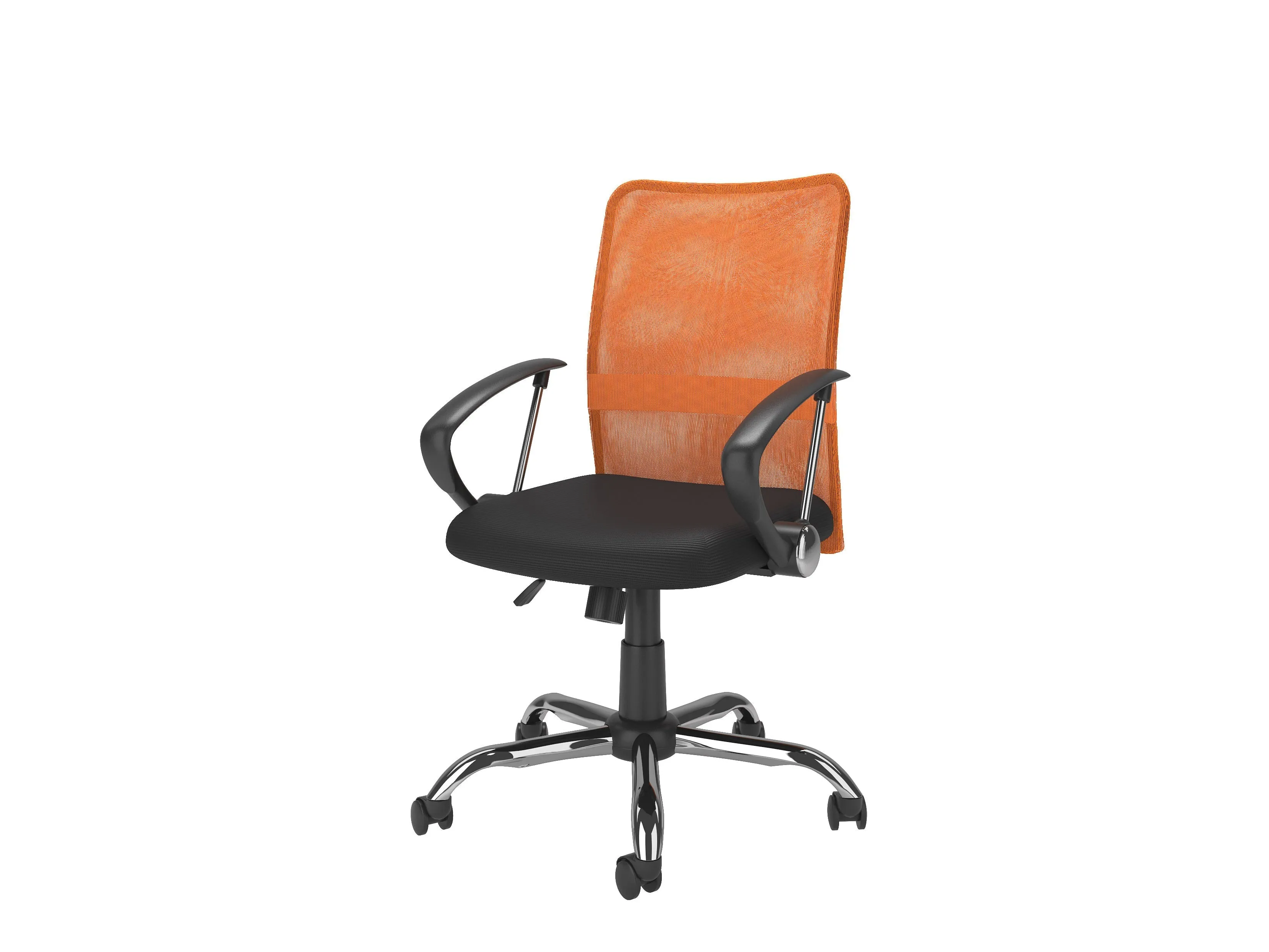 Orange Fabric Office Chair