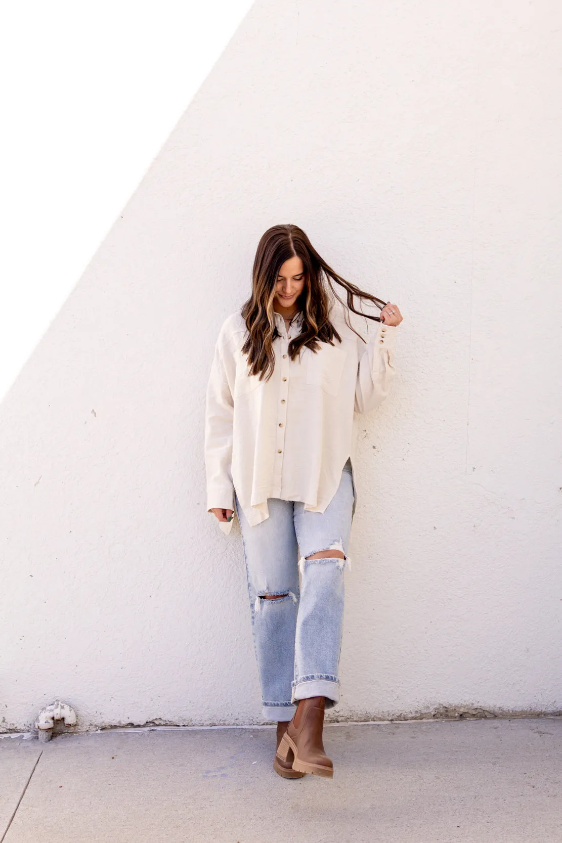 Penelope Button Down | Natural