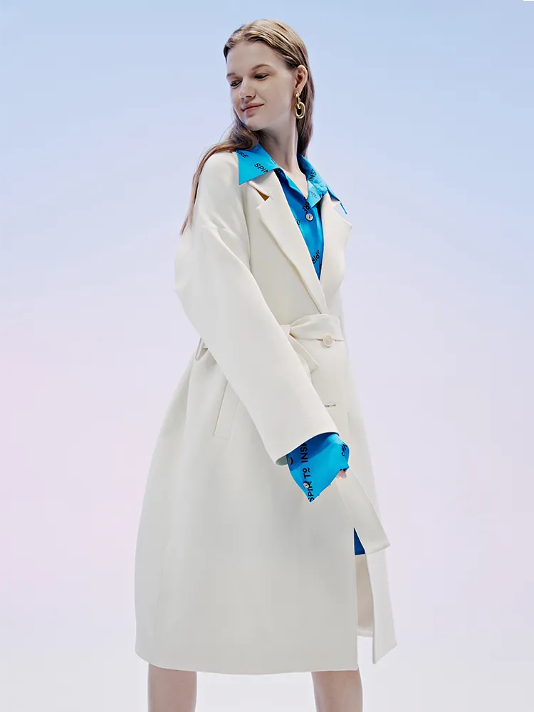 SILKINC Silk-Wool Long Jacket