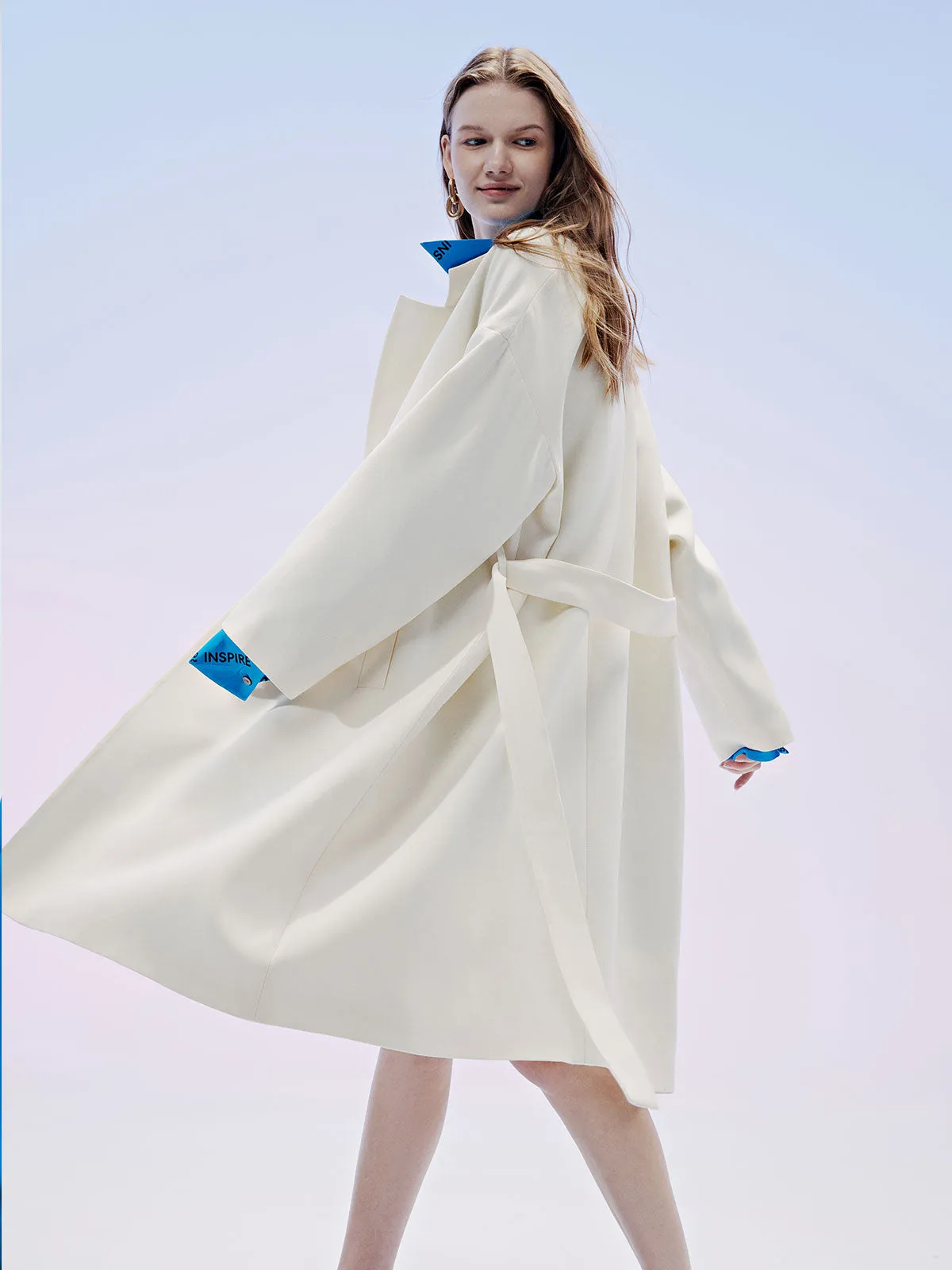 SILKINC Silk-Wool Long Jacket