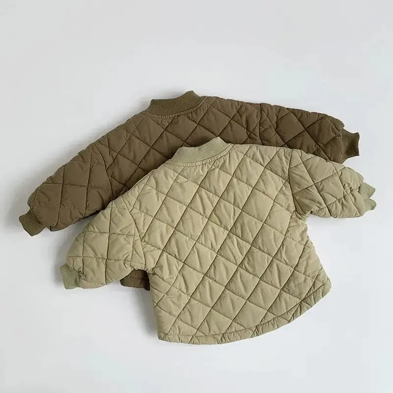 Solid Quilted Padded Jacket