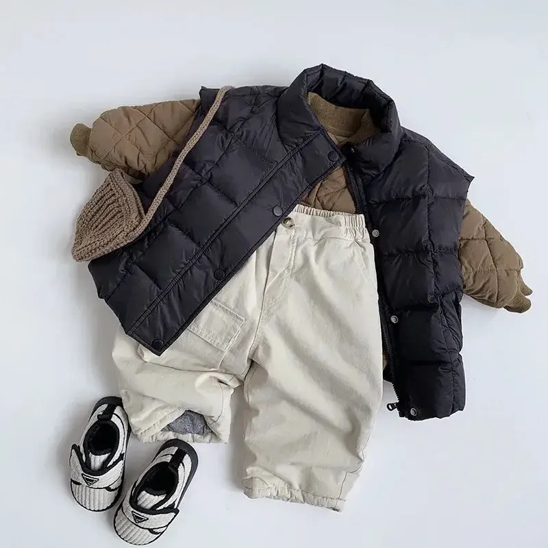 Solid Quilted Padded Jacket