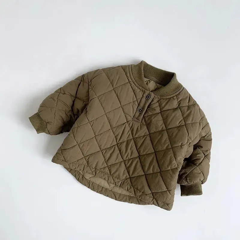 Solid Quilted Padded Jacket